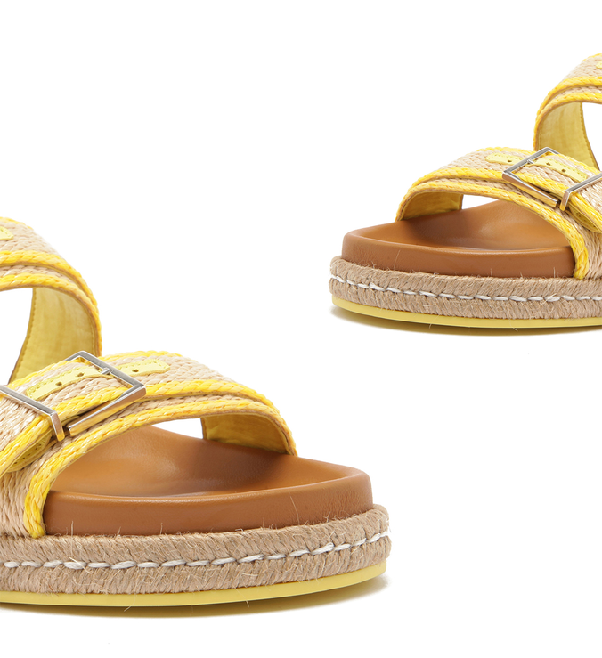 SLIDE BUCKLES SPORTY PALHA NEON Schutz