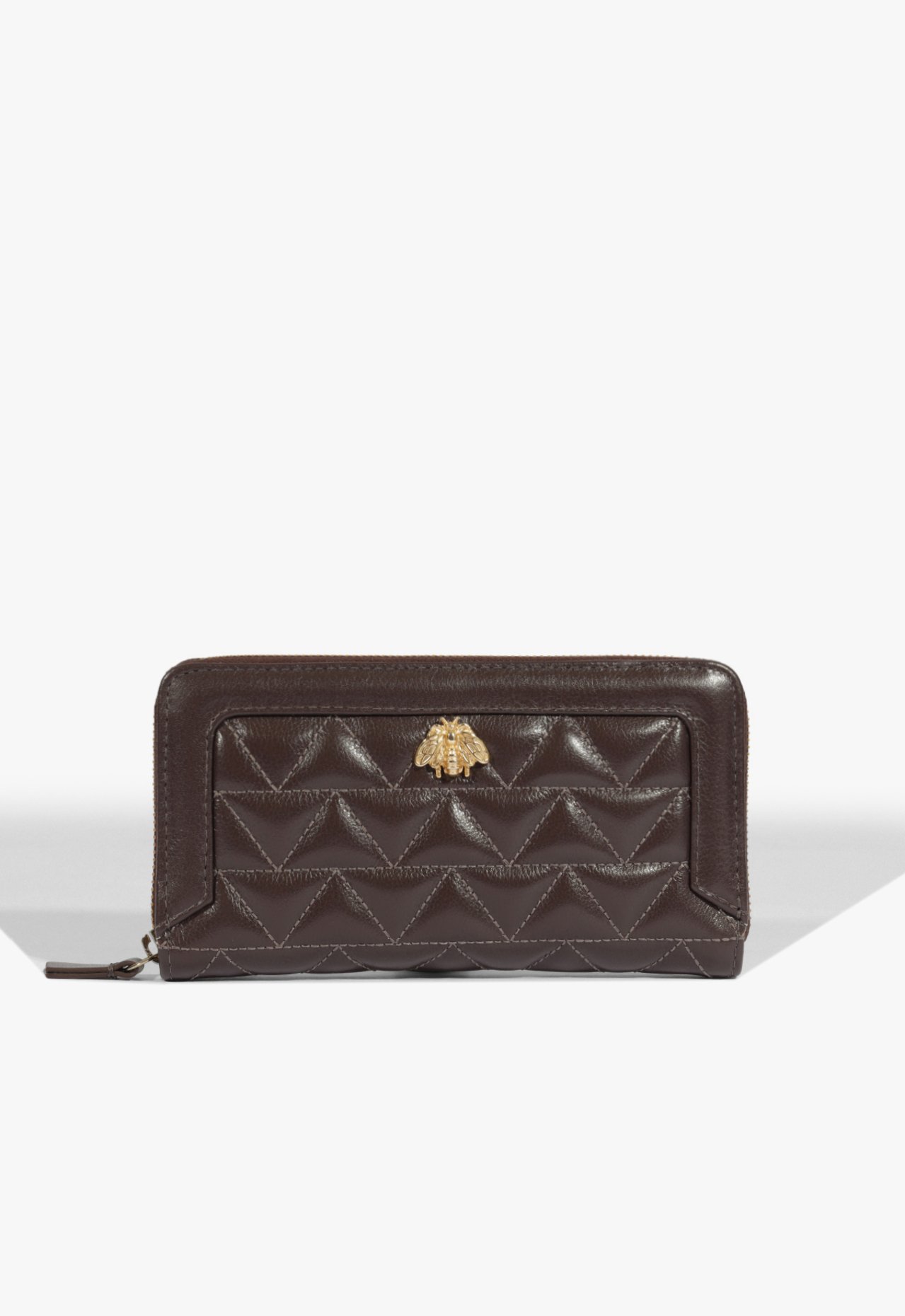 Vista 2 Carteira Grande Believe Couro Matelassê Schutz Schutz BR Marrom Schutz BR Marrom