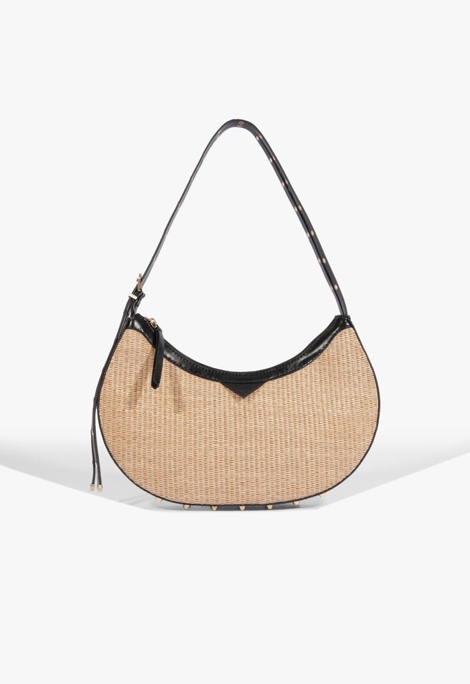 Bolsa Round Moss Bege e Preta