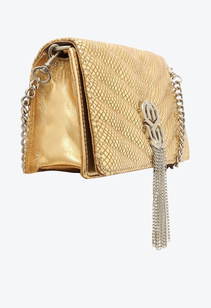 Bolsa Saucy Couro Dourada