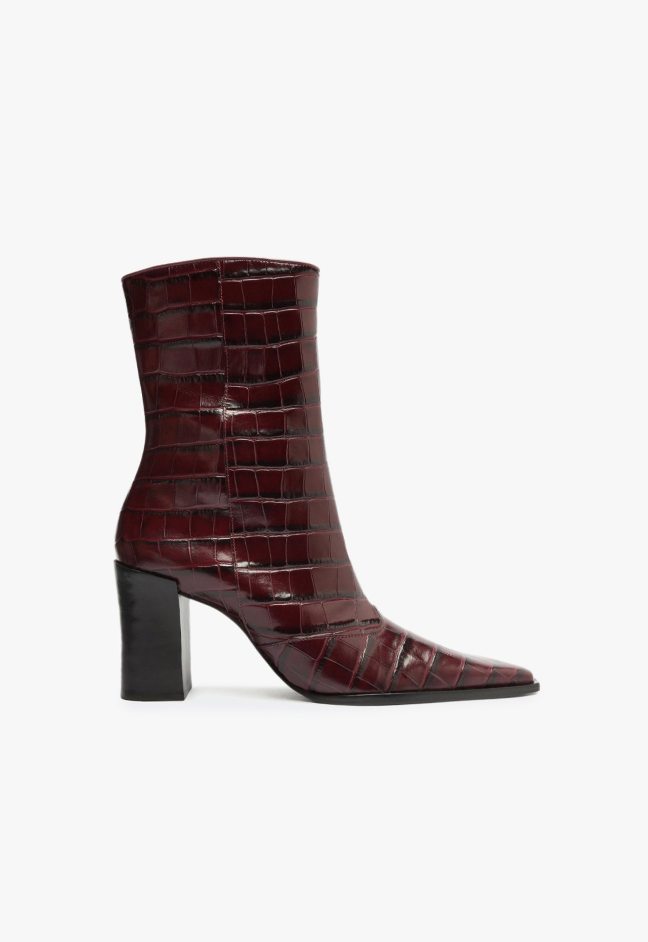 Bota Raffaela Croco Couro Vinho | Schutz