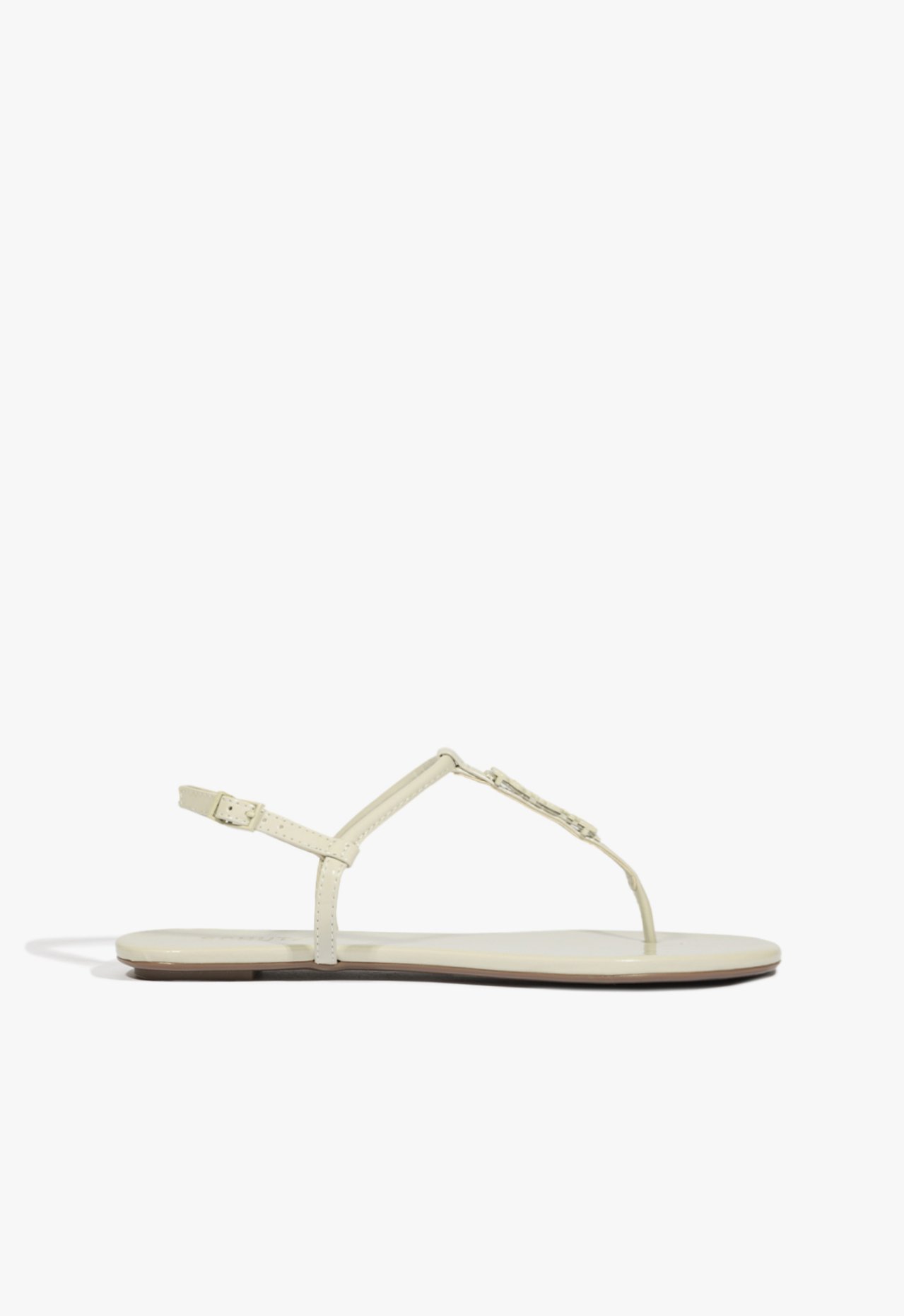 Sandália Rasteira Crystal Schutz Logo Cinza | Schutz