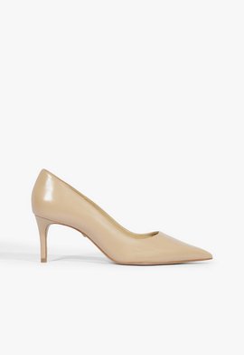 SAPATO SCARPIN LENA LOW COURO BEGE