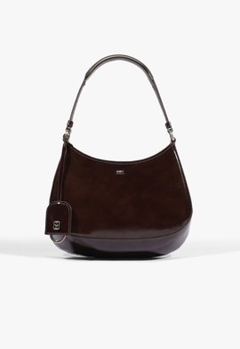 Bolsa Tiracolo Elly Média Couro Marrom