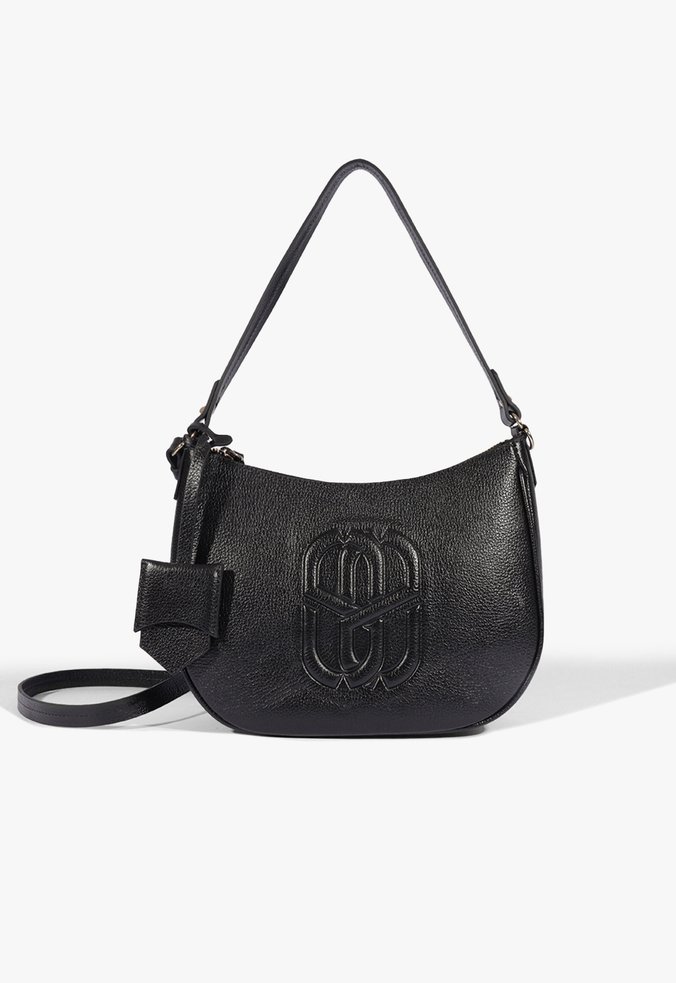 Bolsa Shoulder Couro Selaria Preta
