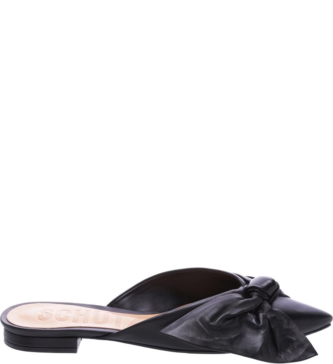 Sapato Mule Laço Preto
