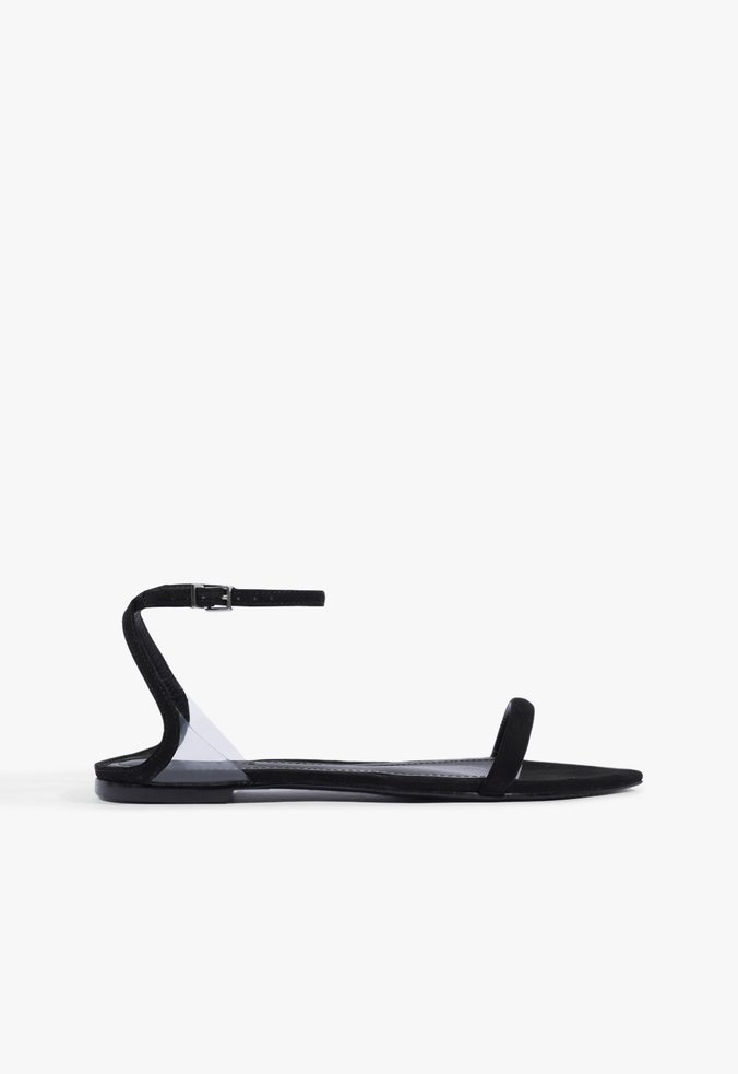 Sandália Skye Flat Camurça Preta