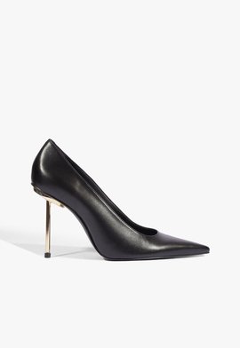 Scarpin Pin Heel Couro Preto