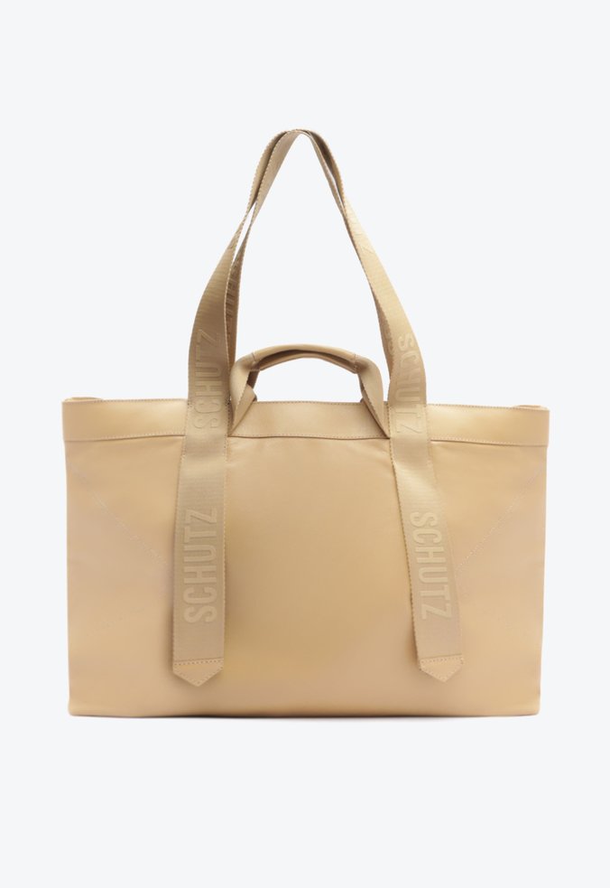Bolsa Shopping Grande Luli Couro Bege