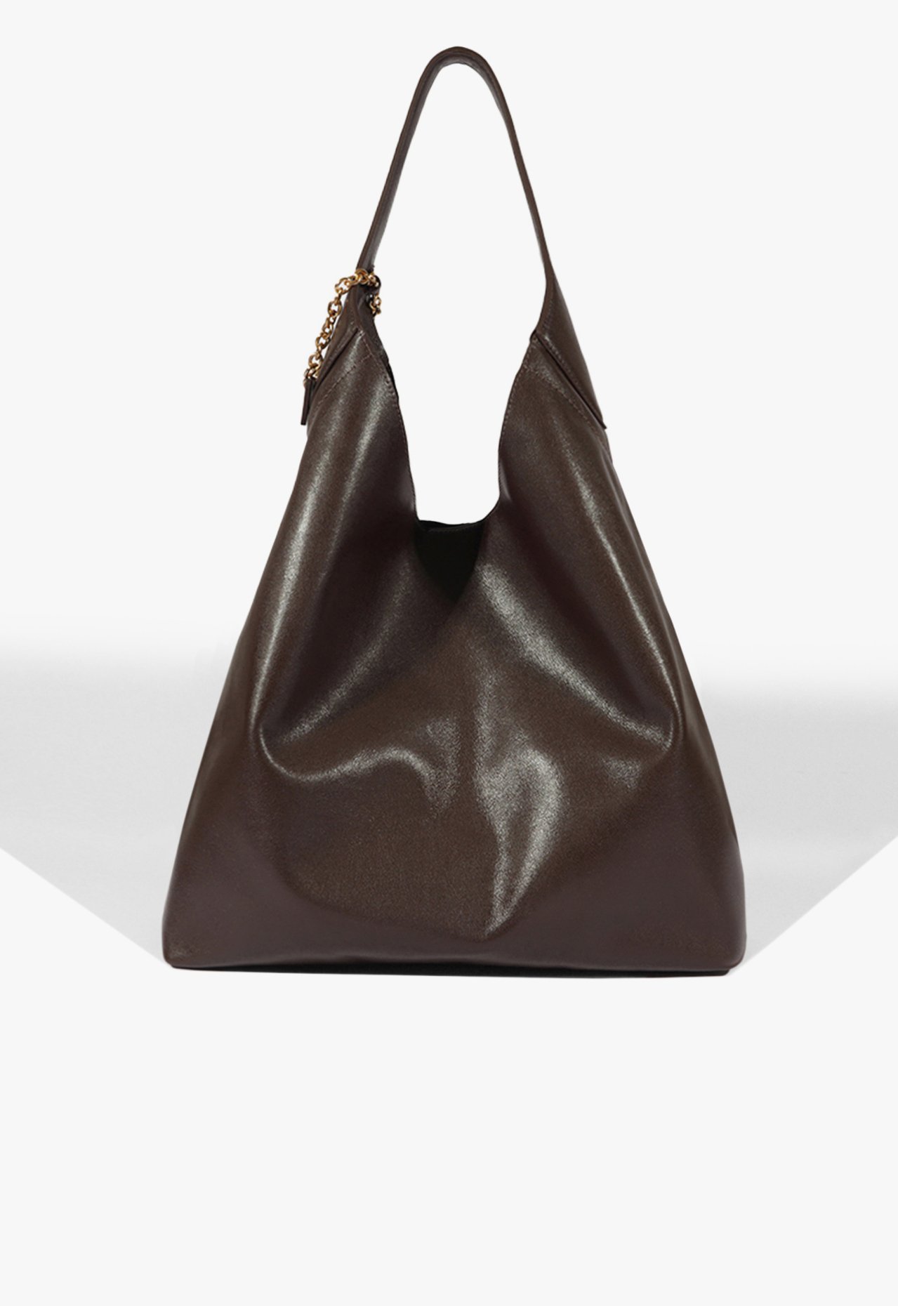 Vista 2 Bolsa Hobo Iga Grande Couro Escuro | Schutz Schutz BR Marrom Schutz BR Marrom