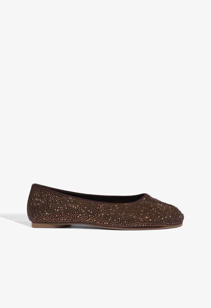 Sapatilha Tabi Yumi Studs Couro Marrom