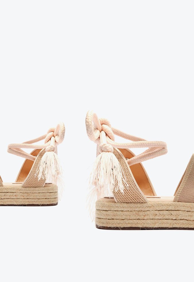 Sapato Espadrille Corda Tecido Bege Sapato Espadrille Corda Tecido Bege
