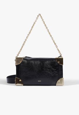 Bolsa Tiracolo Frame Couro Preta