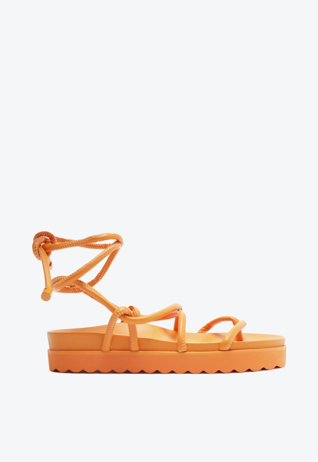 Sandália Papete Amarração Laranja | Schutz