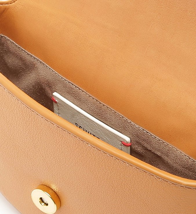 POCHETE BUCKLE WOOD ORANGE POCHETE BUCKLE WOOD ORANGE