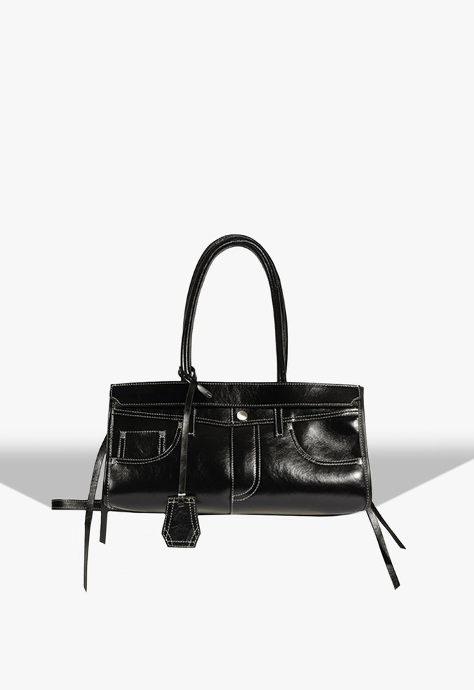 Bolsa Tiracolo Couro Preta