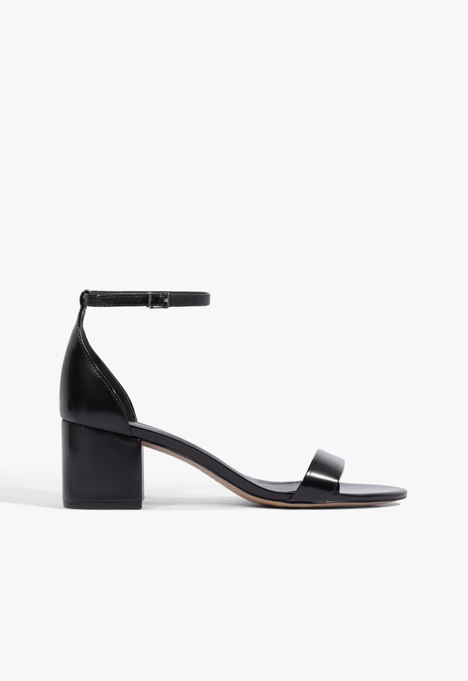 Sandália Enida Couro Preto