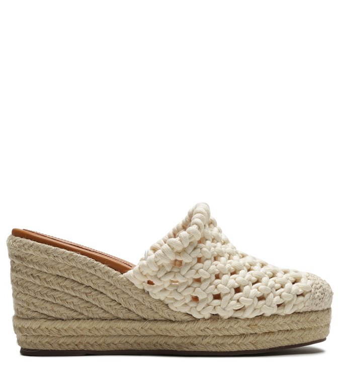 Plataforma Bohemian Tricô Cru