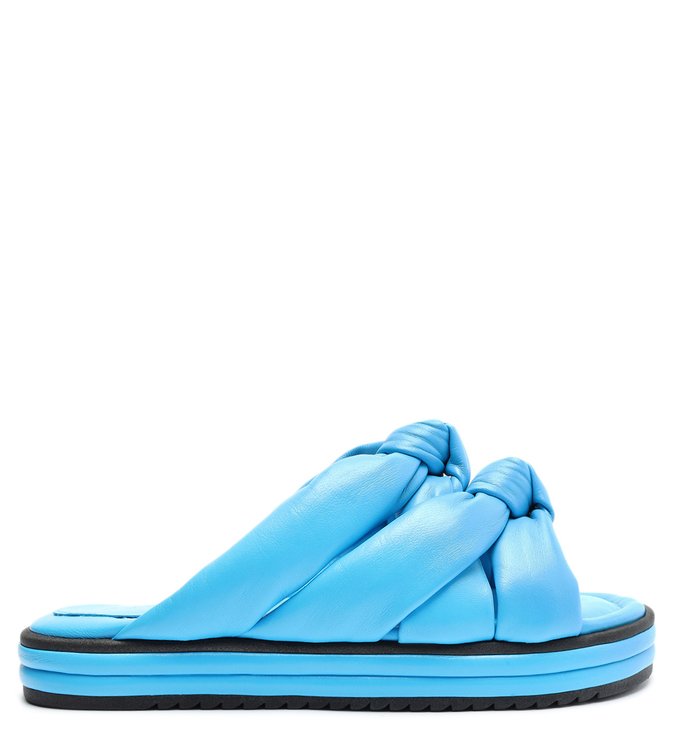 Sandália Papete  Flatform Azul