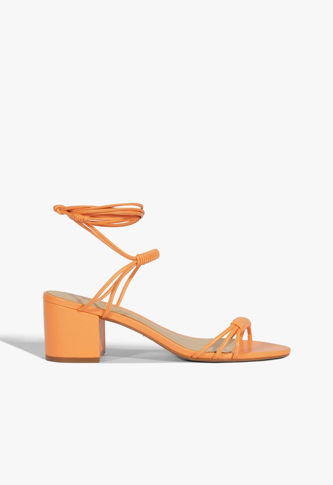 Sandália Becky Salto Médio Laranja