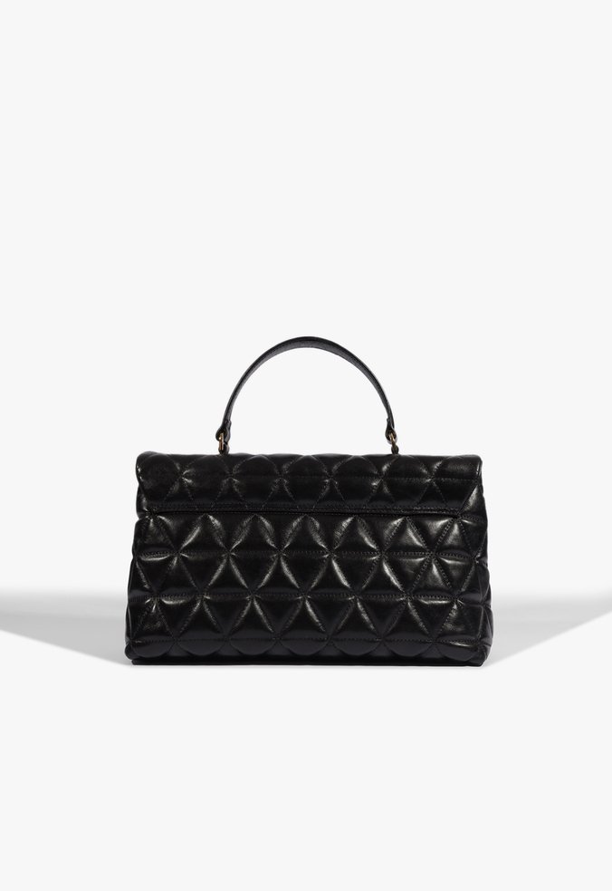 ばやし Bolsa Satchel 944 Media Couro Preta | Schutz