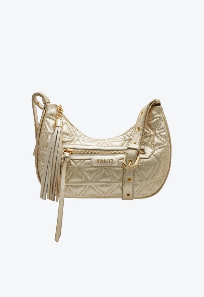 Bolsa Média Mirella Couro Dourada