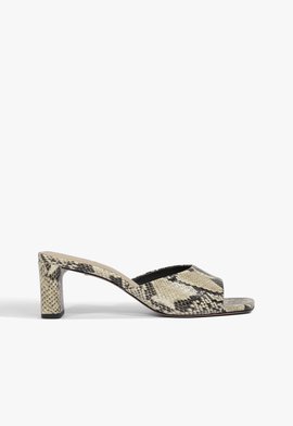 Tamanco Salto Bloco Baixo Animal Print