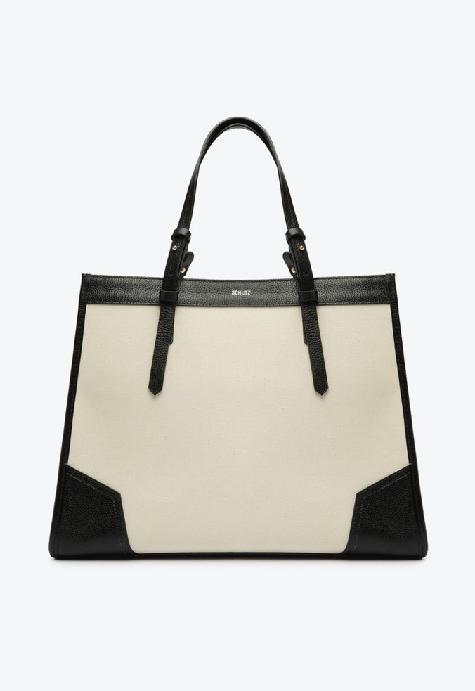 Bolsa Shopping Grande Susan Lona Couro Preta