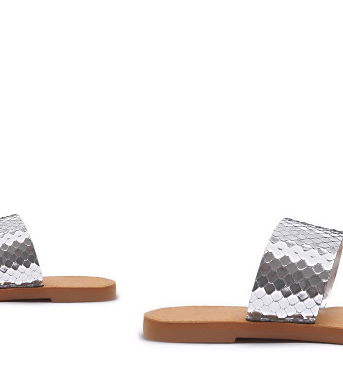 SLIDE TIRAS BRIGHT SNAKE SILVER SLIDE TIRAS BRIGHT SNAKE SILVER