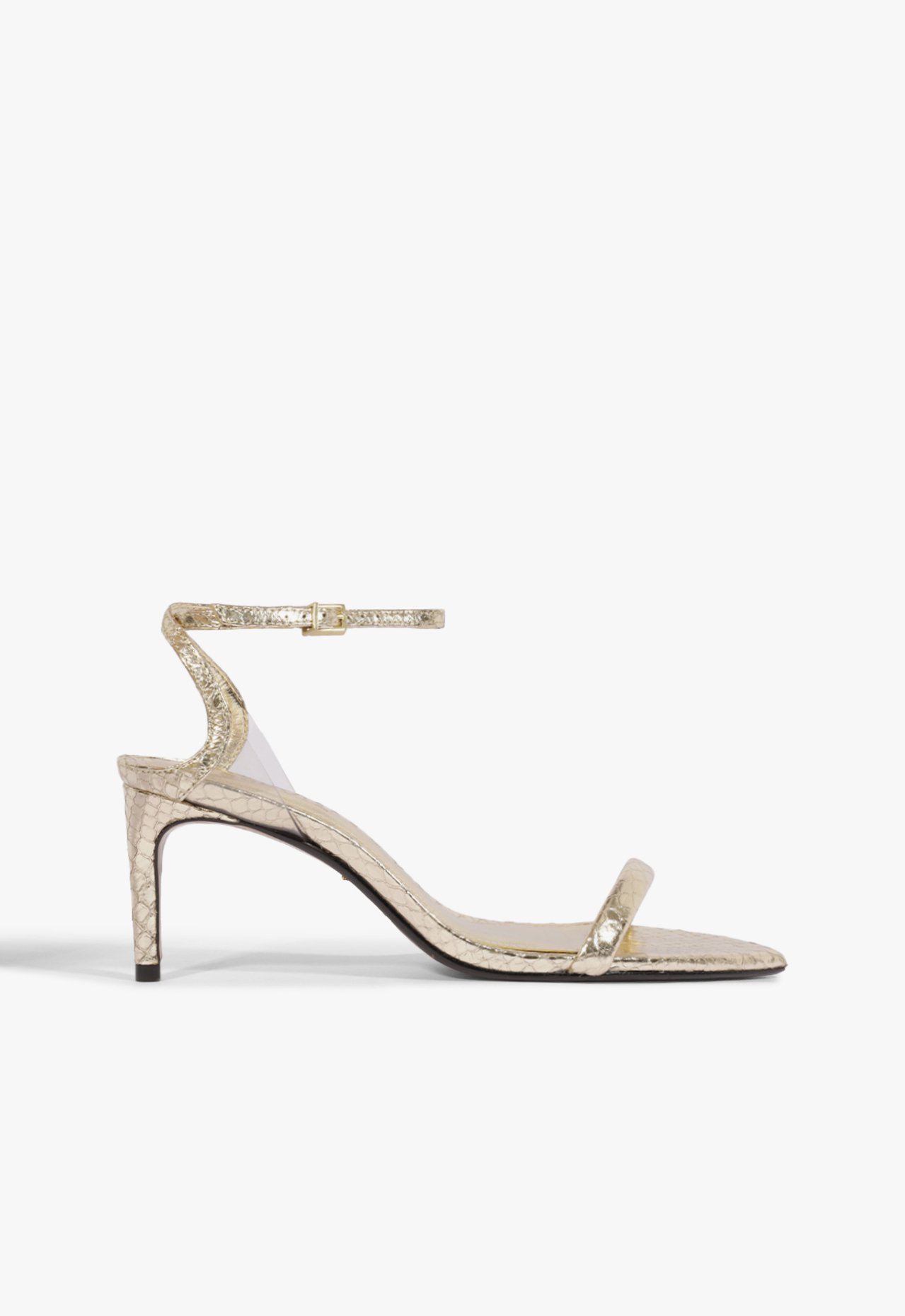 Vista 2 Sandália Skye Leaf Mid Couro Ouro | Schutz Schutz BR Dourado Schutz BR Dourado