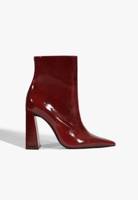 Bota Cano Baixo Fresh Boho Couro Vermelha