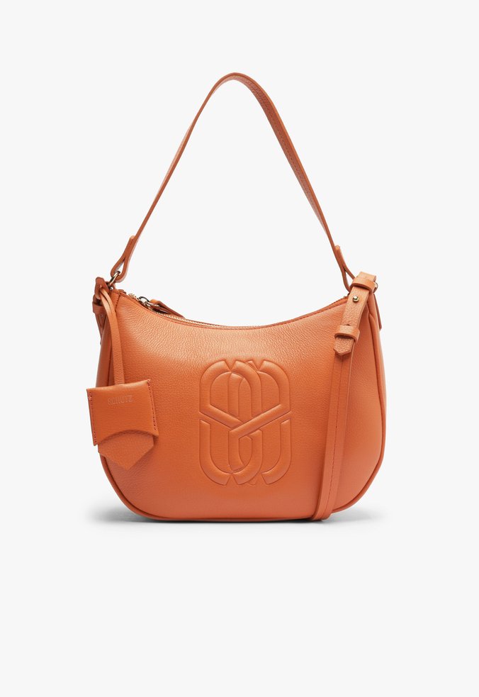 Bolsa Shoulder Couro Selaria Laranja