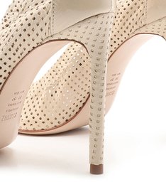 Sapato Scarpin Texture Verniz Branco