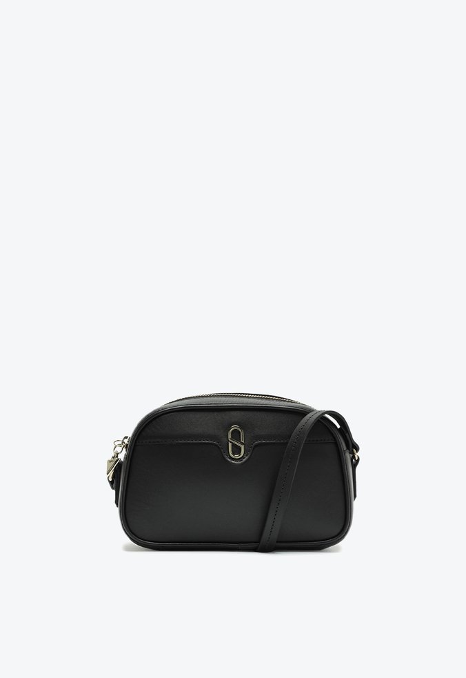 Bolsa Tiracolo Pequena Couro S Preta