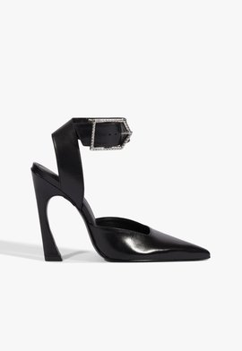 Scarpin Glam Couro Preto