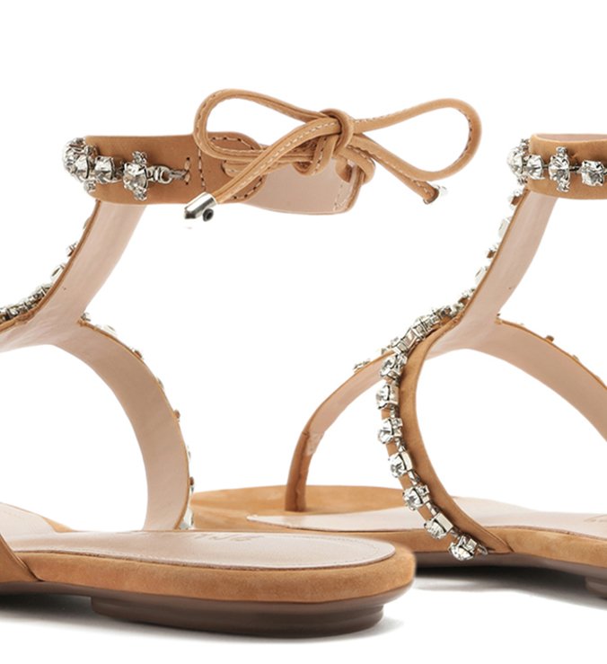 SANDÁLIA RASTEIRA GLADIADORA STUDS HONEY SANDÁLIA RASTEIRA GLADIADORA STUDS HONEY