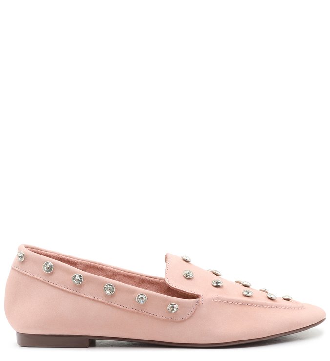 Mocassim Maxistuds Suede Rosa Claro