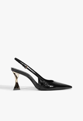 Slingback Elisha Pump Camurça Preto