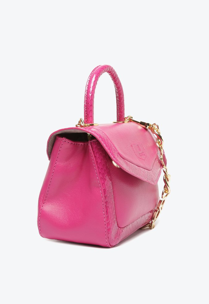 Bolsa Tote Tiracolo Celebration Couro Snake Pink Bolsa Tote Tiracolo Celebration Couro Snake Pink