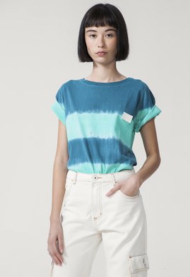 Camiseta Manga Curta Malha Azul