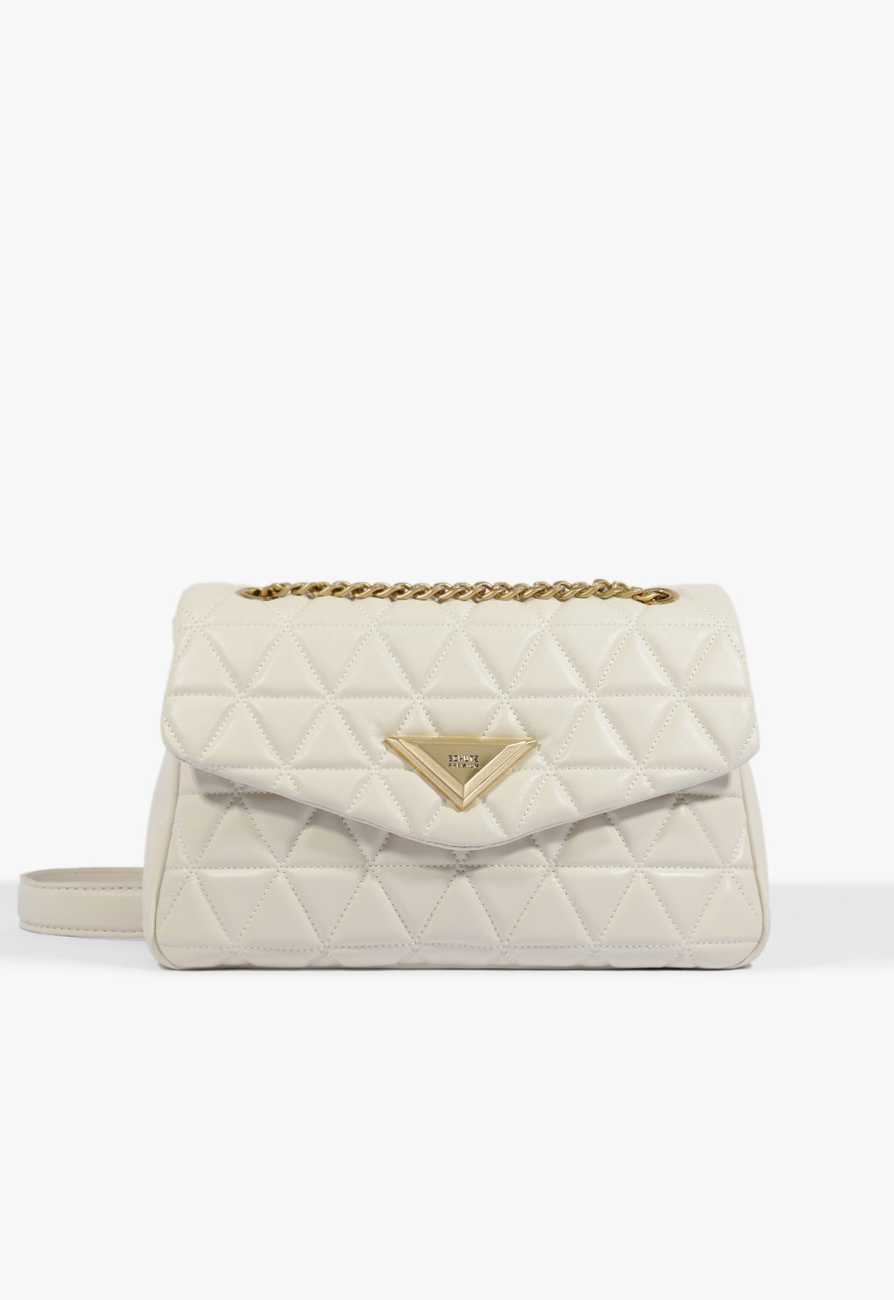 Vista 2 Bolsa Grande Tiracolo 944 Matelassê Couro Branca Schutz Branco Schutz Branco