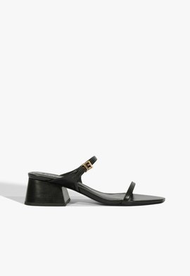 Tamanco Fresh Boho Couro Preto