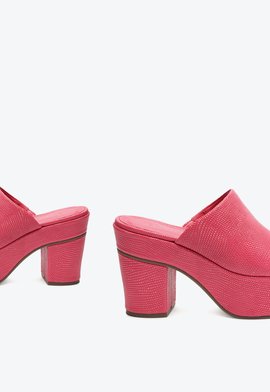 Sandália Plataforma Salto Nysha Verniz Pink