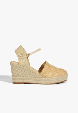 Sandália Wedge Bege