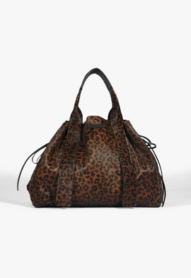 Bolsa Shopping Maxi Couro Onça