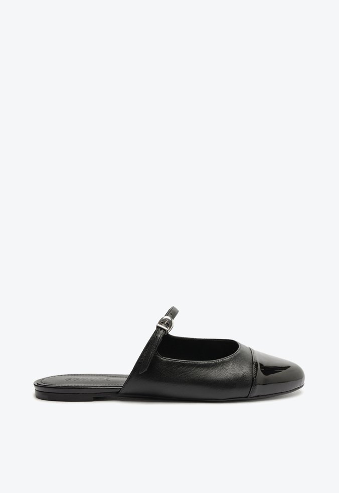 Sapato Mule Verniz Preto