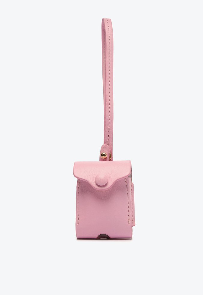Porta Airpod Ivy Couro Rosa