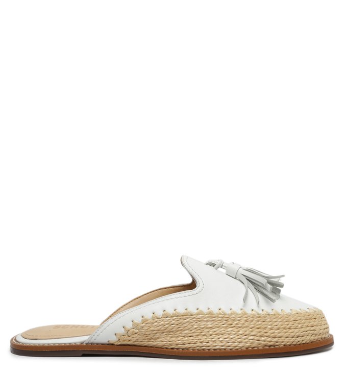 Sapato Mule Palha Branco