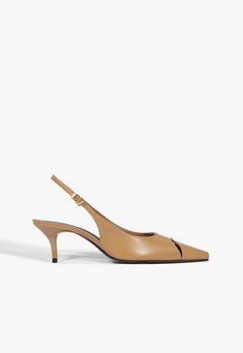Scarpin Elegance Slingback Marrom