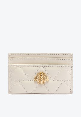 Porta Cartões Believe Couro Matelassê Branco